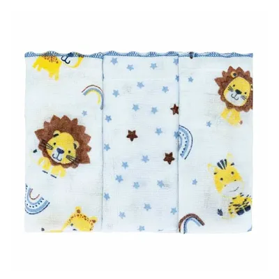 Kit Pano de Boca Bublim Festonê Leão - 3 Peças